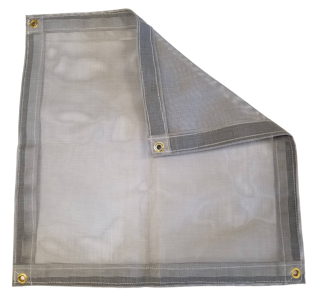 Gray Vinyl Coated Mesh Tarp 10 oz. Z601