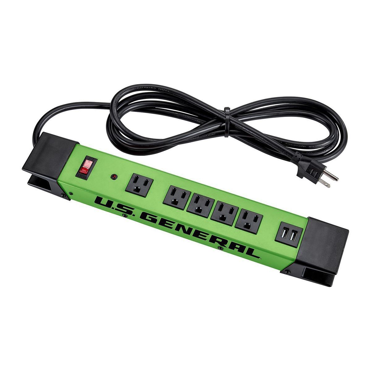 5-Outlet Magnetic Power Strip with 2 USB Ports D260053