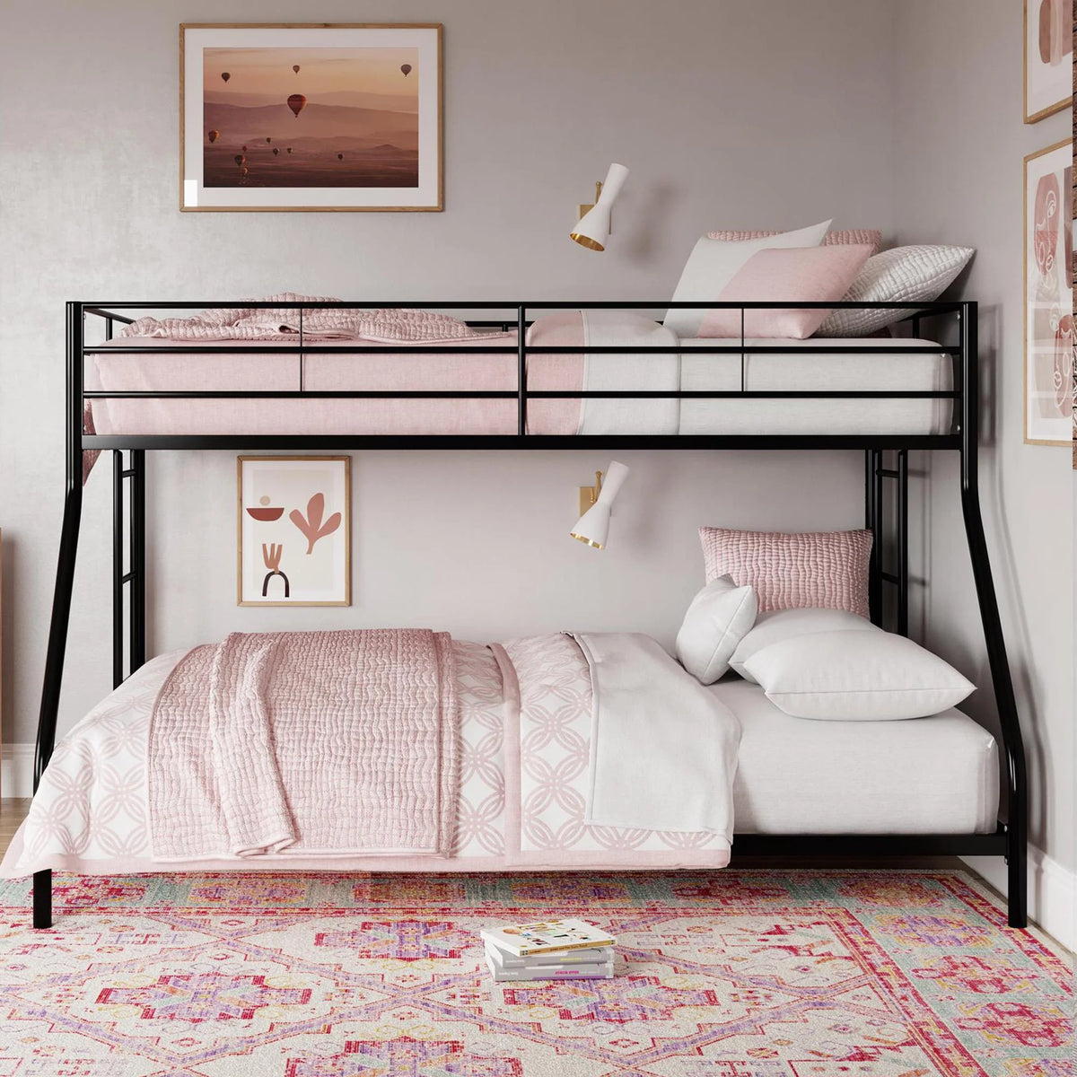 Black Twin over Full Metal Bunk Bed E334
