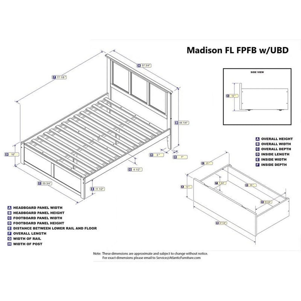 Full Storage Platform Bed in Espresso W1279