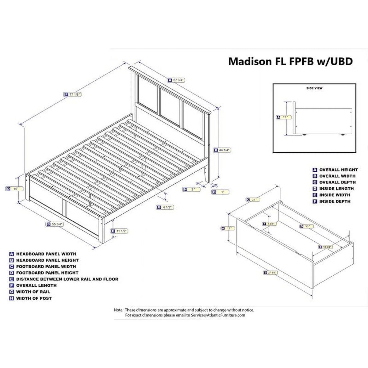 Full Storage Platform Bed in Espresso W1279