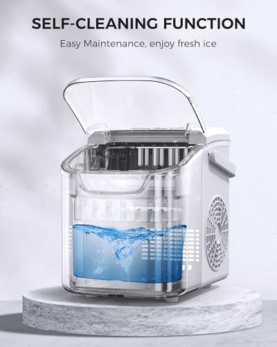 Countertop Portable Ice Maker with Ice Basket and Scoop D3876