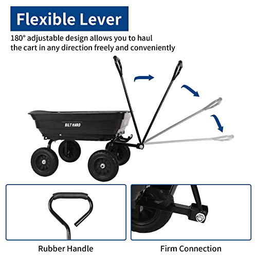 4 Cu.Ft. Poly Yard Dump Cart with 180° Rotating Handle U640976