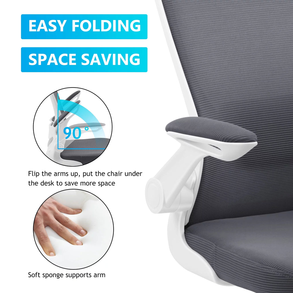 Black Ergonomic Mesh Office Chair with Lumbar Support X282