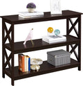 Espresso 3-Tier Console Table with Storage Shelves N49989